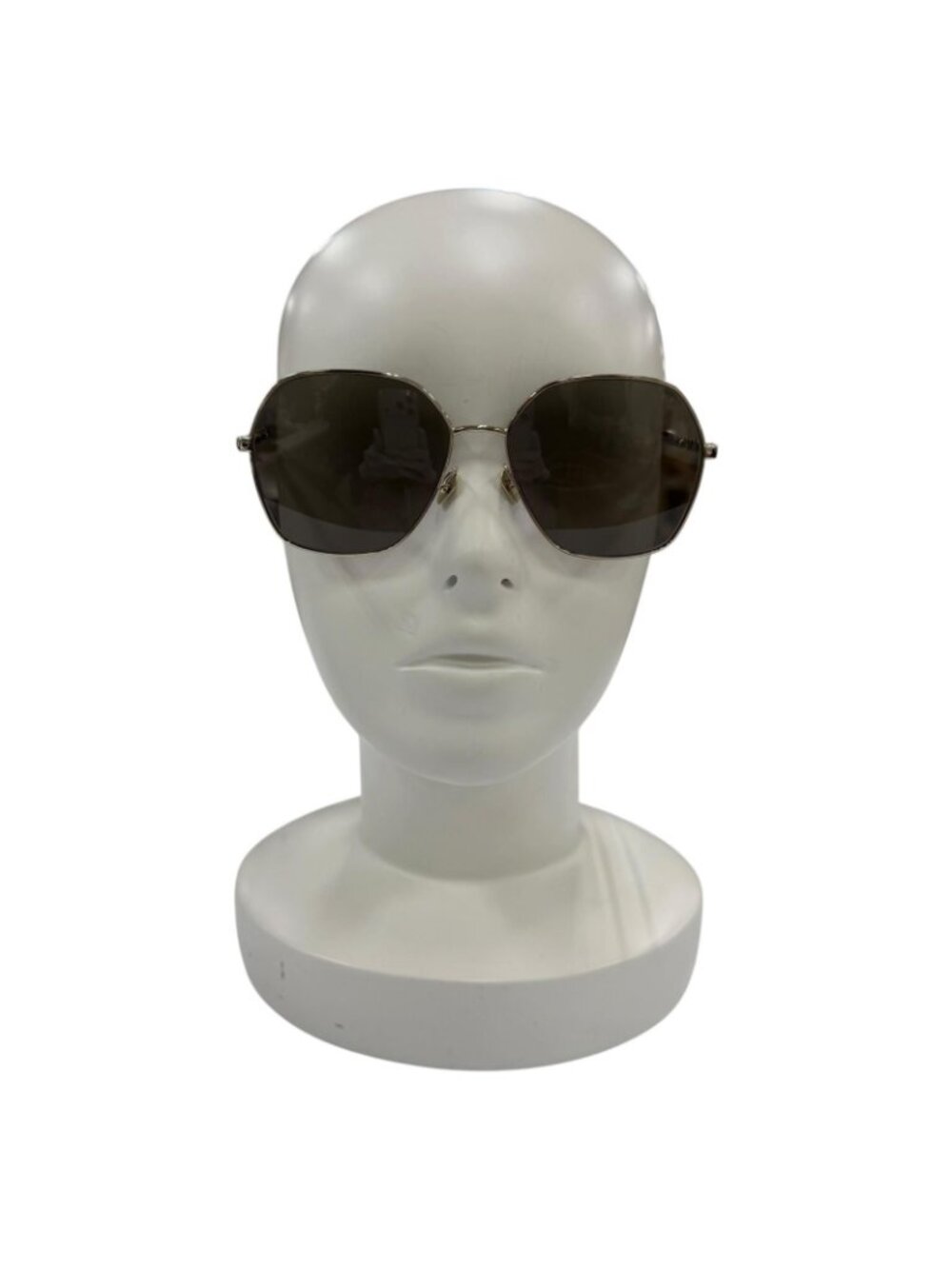 Chanel CC Logo Hexagon Chain Sunglasses Gold Black Demo Lens Eyewear - Picture 3 of 16